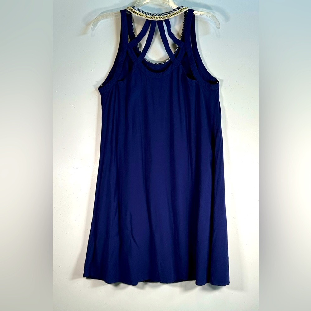 Charming Charlie “C” Popover Summer Dress Strappy Back Corded Neckline Sz M - Picture 3 of 6